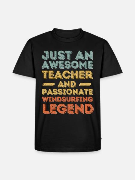 Instructor windsurfing retro - Men's Premium Organic T-Shirt - black