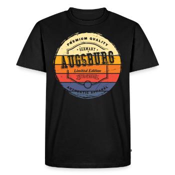 Augsburg Deutschland Stadt Vintage Retro Skyline - Männer Premium Bio T-Shirt - Schwarz - Vorne - Nico (187cm)