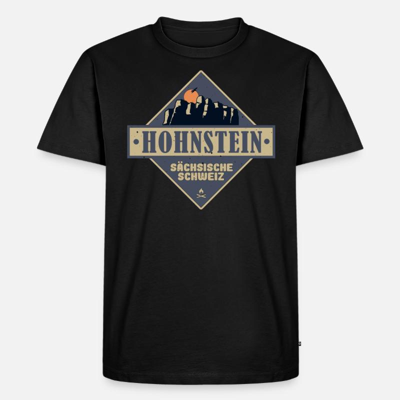 sächsische Schweiz Hohnstein - Männer Premium Bio T-Shirt - Schwarz
