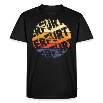 Erfurt Germany City Vintage Retro Skyline - Men's Premium Organic T-Shirt - black - Front - Nico (187cm)
