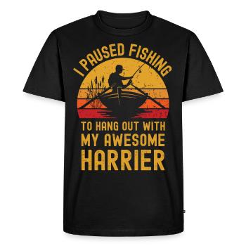 Pêche, pêche et busard Saint-Martin - T-shirt Premium bio Homme - noir - Devant - Nico (187cm)