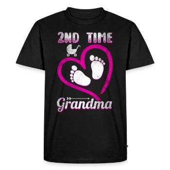 Grandma Grandmother Stolz - Men's Premium Organic T-Shirt - black - Front - Nico (187cm)