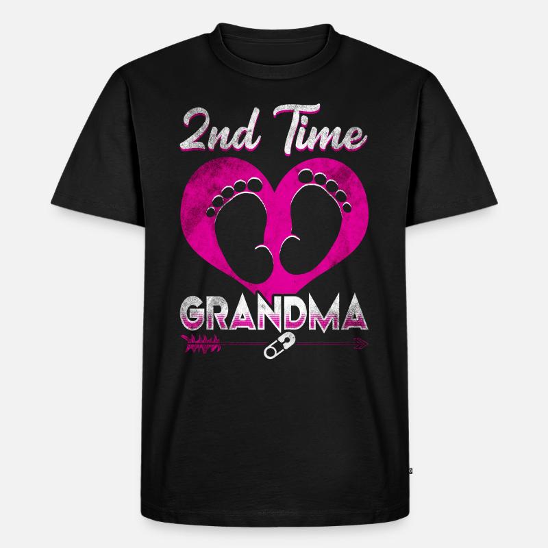 Oma Grossmutter Stolz - Männer Premium Bio T-Shirt - Schwarz