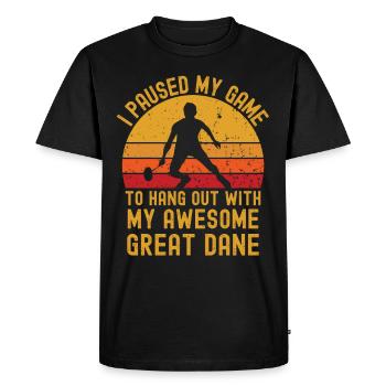 Badminton and Great Dane - Men's Premium Organic T-Shirt - black - Front - Nico (187cm)
