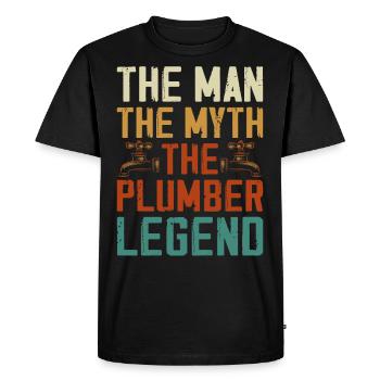 Plumbing Plumber Dad Vintage The - Men's Premium Organic T-Shirt - black - Front - Nico (187cm)