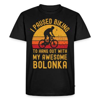 Cyclisme et Bolonka - T-shirt Premium bio Homme - noir - Devant - Nico (187cm)