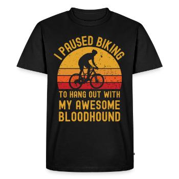 Cyclisme et limier - T-shirt Premium bio Homme - noir - Devant - Nico (187cm)