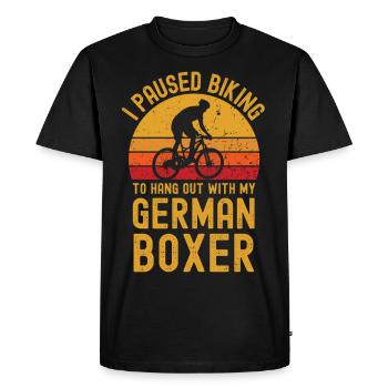 Cyclisme et boxeur allemand - T-shirt Premium bio Homme - noir - Devant - Nico (187cm)