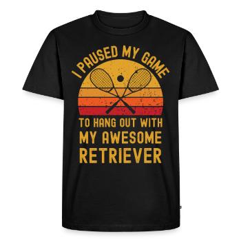 Squash and retrievers - Men's Premium Organic T-Shirt - black - Front - Nico (187cm)