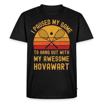 Squash et Hovawart - T-shirt Premium bio Homme - noir - Devant - Nico (187cm)