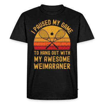 Squash and Weimaraner - Men's Premium Organic T-Shirt - black - Front - Nico (187cm)
