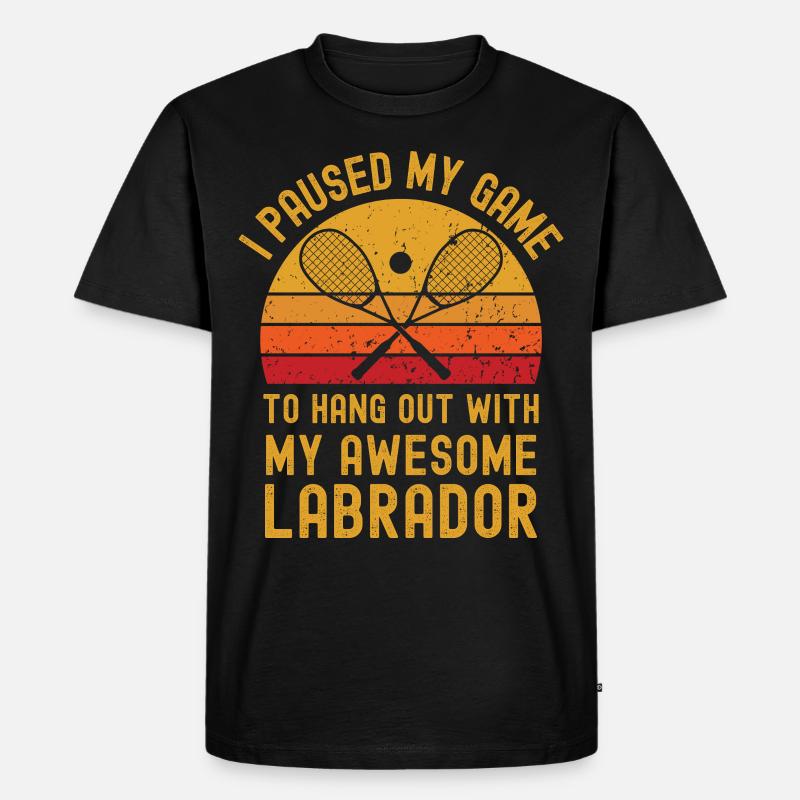 Squash und Labrador - Männer Premium Bio T-Shirt - Schwarz