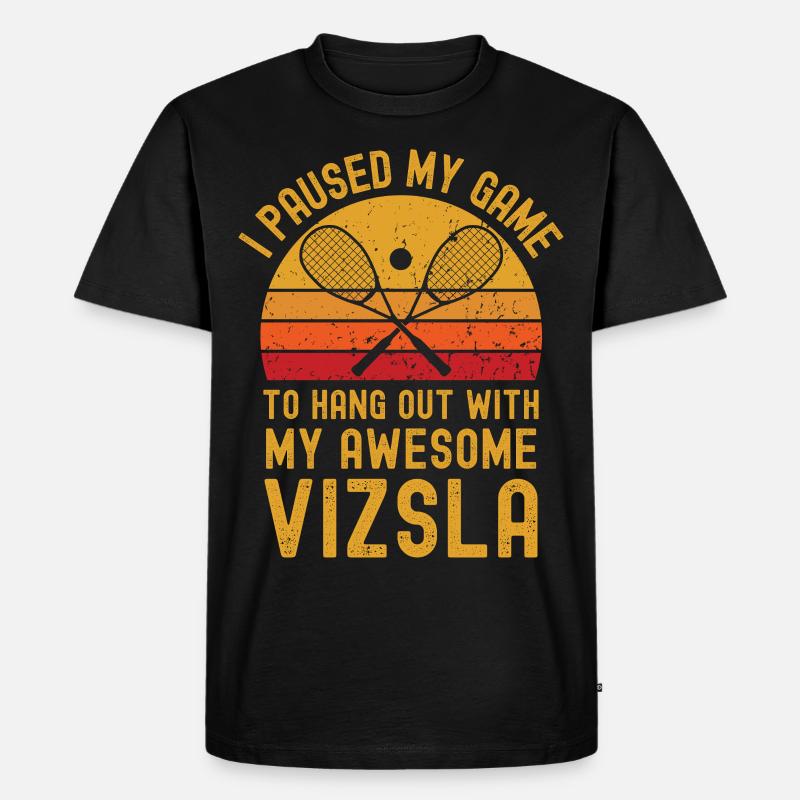 Squash und Vizsla - Männer Premium Bio T-Shirt - Schwarz