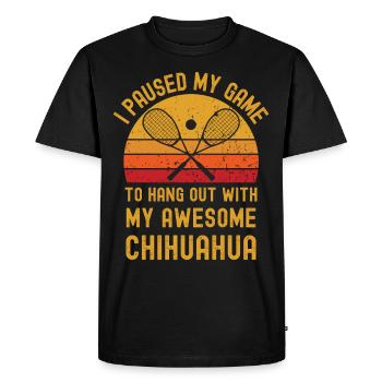 Squash and Chihuahua - Men's Premium Organic T-Shirt - black - Front - Nico (187cm)