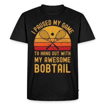 Squash and Bobtail - Men's Premium Organic T-Shirt - black - Front - Nico (187cm)