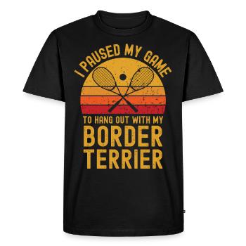 Courge et Border Terrier - T-shirt Premium bio Homme - noir - Devant - Nico (187cm)