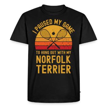 Courge et Norfolk Terrier - T-shirt Premium bio Homme - noir - Devant - Nico (187cm)