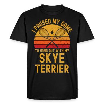 Squash and Skye Terrier - Men's Premium Organic T-Shirt - black - Front - Nico (187cm)