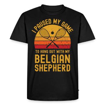 Courge et berger belge - T-shirt Premium bio Homme - noir - Devant - Nico (187cm)