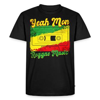 Musique Reggae Jamaïque - T-shirt Premium bio Homme - noir - Devant - Nico (187cm)