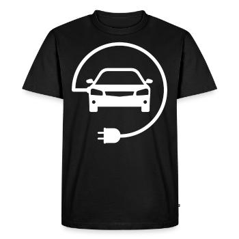 Dessin de voiture électrique pour l’utilisateur de voiture électrique - T-shirt Premium bio Homme - noir - Devant - Nico (187cm)