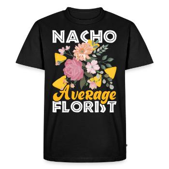 Nacho Fleuriste moyen Fleuriste drôle pour fleuriste - T-shirt Premium bio Homme - noir - Devant - Nico (187cm)