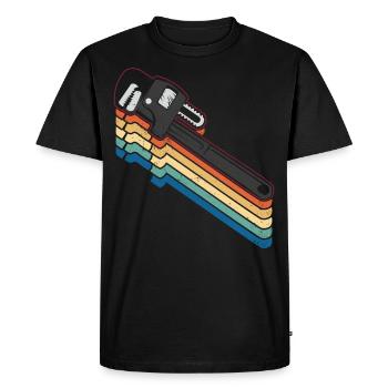 Plumbing Plumber Pipe Wrench - Men's Premium Organic T-Shirt - black - Front - Nico (187cm)