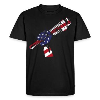 Plumbing Plumber Pipe Wrench - Men's Premium Organic T-Shirt - black - Front - Nico (187cm)
