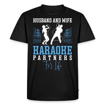 Chanteur de karaoké Mari Femme - T-shirt Premium bio Homme - noir - Devant - Nico (187cm)