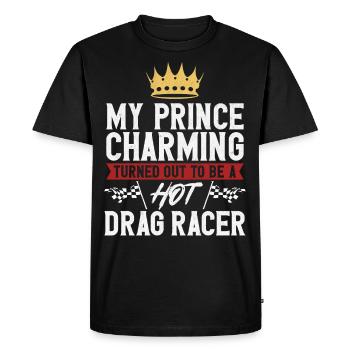 Drag Racing Race Car Girlfriend - Men's Premium Organic T-Shirt - black - Front - Nico (187cm)