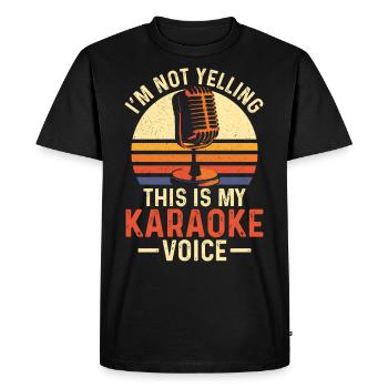Karaoké Chanteur Rétro Vintage Je suis - T-shirt Premium bio Homme - noir - Devant - Nico (187cm)