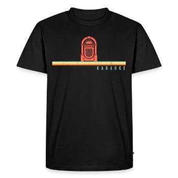 Karaoké Chanteur Rétro Vintage - T-shirt Premium bio Homme - noir - Devant - Nico (187cm)
