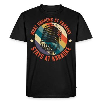 Karaoké Chanteur Rétro Vintage Quoi - T-shirt Premium bio Homme - noir - Devant - Nico (187cm)
