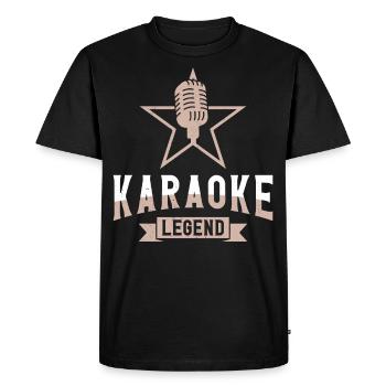 Karaoke Singer Karaoke Legend - Männer Premium Bio T-Shirt - Schwarz - Vorne - Nico (187cm)