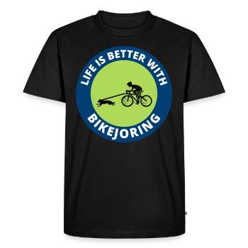 Bikejoring DogScooting Dog Sport Bike Bicycle Ride - T-shirt Premium bio Homme - noir - Devant - Nico (187cm)