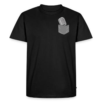 Karaoke Singer Microphone Vocalist - Men's Premium Organic T-Shirt - black - Front - Nico (187cm)