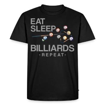 Billiards Pool Player Ball Eat - Men's Premium Organic T-Shirt - black - Front - Nico (187cm)