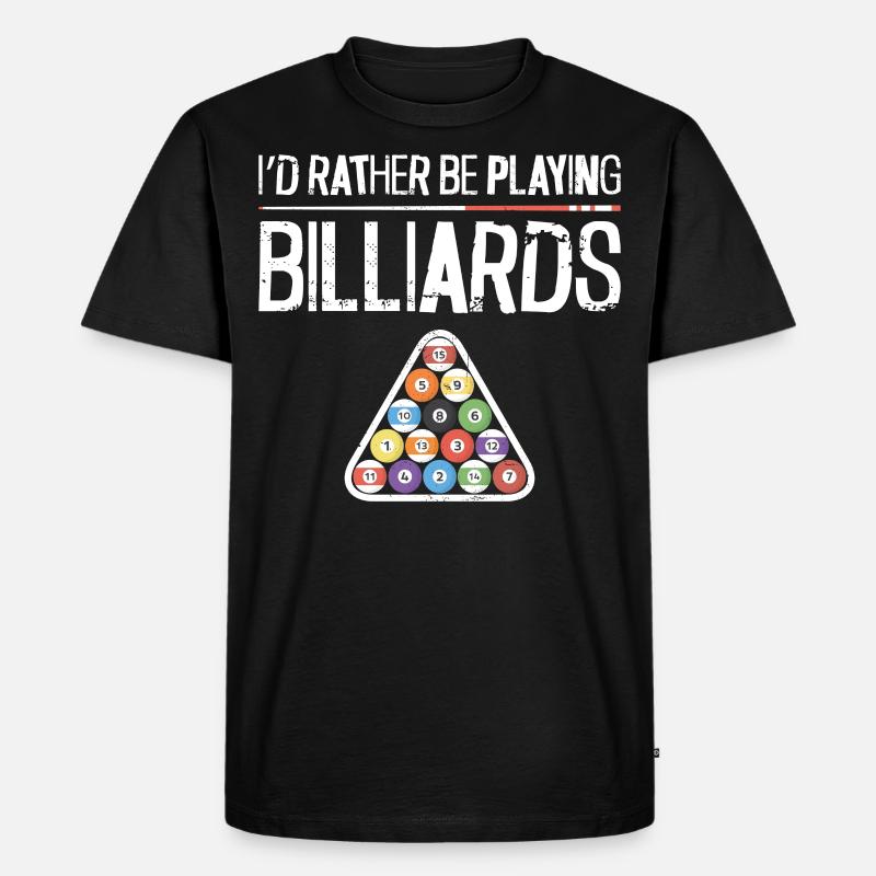 Billiards Pool Player Ball I'd - Männer Premium Bio T-Shirt - Schwarz