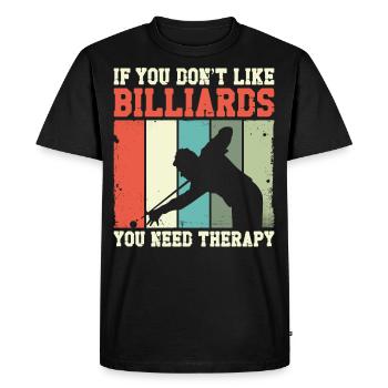 Billiards Pool Player Ball Retro - Men's Premium Organic T-Shirt - black - Front - Nico (187cm)