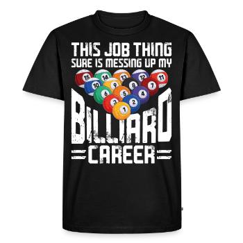 Billiards Pool Player Ball Vintage - Men's Premium Organic T-Shirt - black - Front - Nico (187cm)