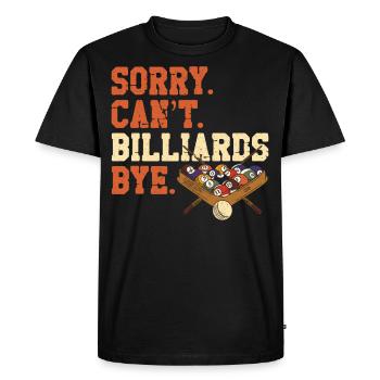 Billiards Pool Player Ball Vintage - Men's Premium Organic T-Shirt - black - Front - Nico (187cm)