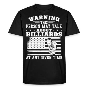 Billiards Pool Player Ball Vintage - Men's Premium Organic T-Shirt - black - Front - Nico (187cm)