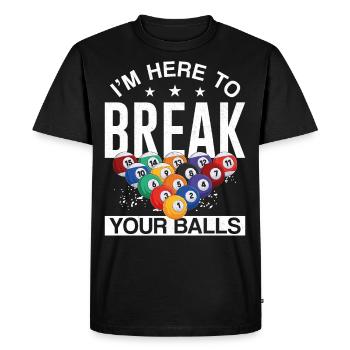 Billard Joueur de billard Jeu de mots - T-shirt Premium bio Homme - noir - Devant - Nico (187cm)