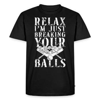 Billiards Pool Player Ball Pun - Men's Premium Organic T-Shirt - black - Front - Nico (187cm)