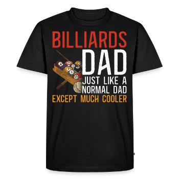 Billard Joueur de billard Ball Papa - T-shirt Premium bio Homme - noir - Devant - Nico (187cm)