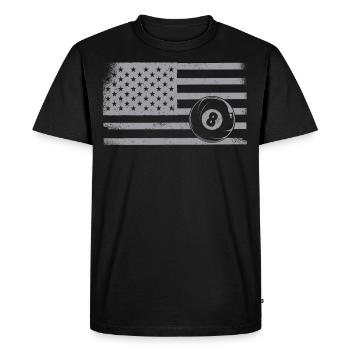 Billiards Pool Player Ball - Men's Premium Organic T-Shirt - black - Front - Nico (187cm)