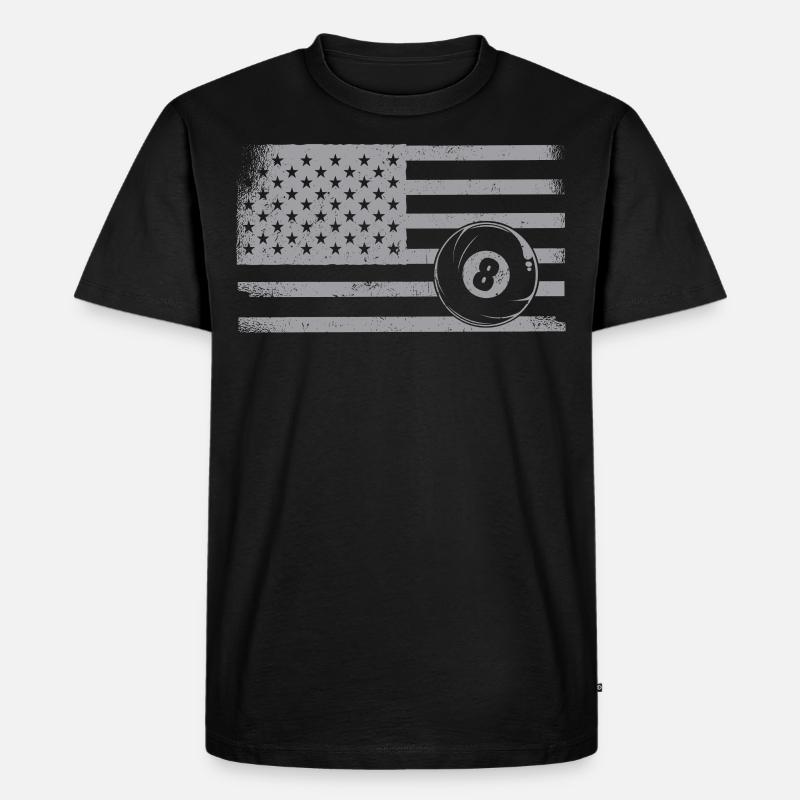 Billiards Pool Player Ball - Männer Premium Bio T-Shirt - Schwarz