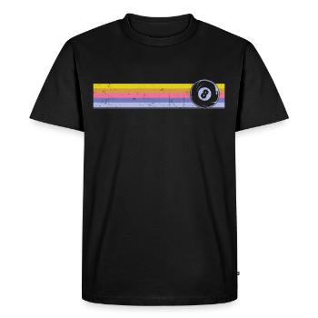 Billiards Pool Player Ball Retro - Men's Premium Organic T-Shirt - black - Front - Nico (187cm)