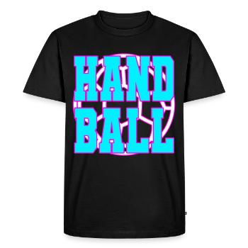 Handball Ball Handball Player - Men's Premium Organic T-Shirt - black - Front - Nico (187cm)