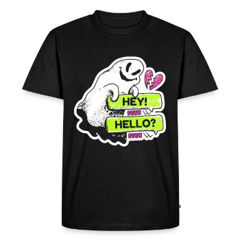 Saint-Valentin - Funny Ghosting - Anti Valentine - T-shirt Premium bio Homme - noir - Devant - Nico (187cm)